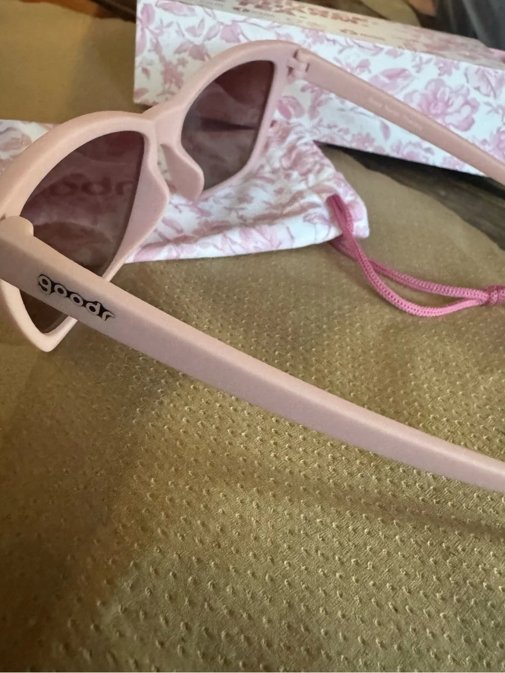 goodr Adult Pop G Rose Retail Therapy Plastic Rectangle Sunglasses - Pink